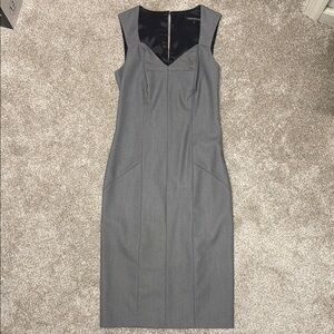Express Design Studio Gray Sleeveless V-Neck Sheath Dress